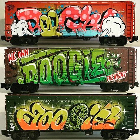 Boogie miniature graffiti =) Trucks Painting, Miniature Graffiti, Boogie Graffiti, Graffiti Legends, Train Graffiti, Graffiti Piece, Train Cars, Street Art Photography, Graffiti Words