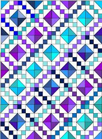 Jewel Box Quilts, Jewelbox Quilt Pattern, Jewel Box Quilt Pattern Free, Patchwork Quilt Ideas, Jewel Box Quilt, Box Quilt Pattern, Jacobs Ladder, Quilt Square Patterns, Half Square Triangle Quilts