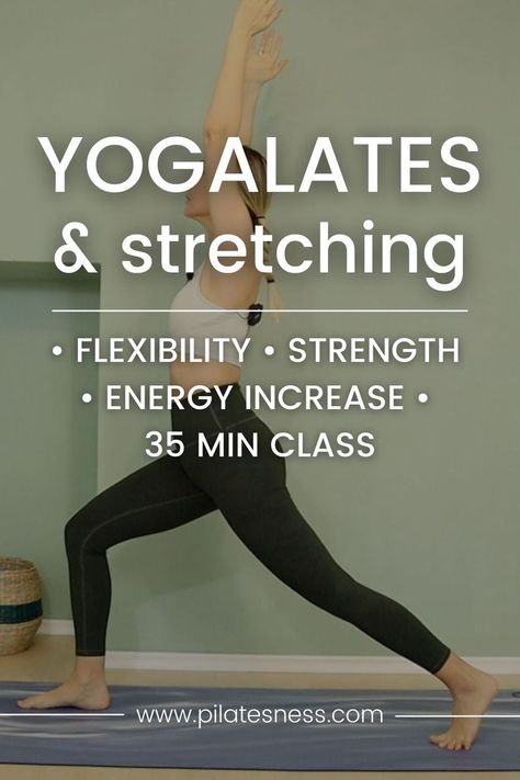 Yogalates and stretching is a great class that can help you improve flexibility. But don’t let the name full you. It is also a very challenging workout that works on improving the strength of your body. Weekly Exercise Plan, Good Arm Workouts, Everyday Yoga, Cardio Pilates, Pilates Classes, Pilates Exercises, Yoga Stretching, Weekly Workout Plans, Workout For Flat Stomach