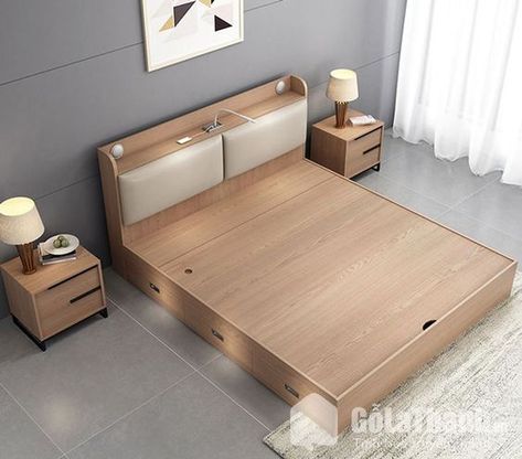 Queen Size Bed Designs With Storage, Mdf Bed Design, Wooden Cot Design, Puja Unit, Mdf Bed, Wooden Bed With Storage, Bed Designs With Storage, Simple Bed Designs, Box Bed Design