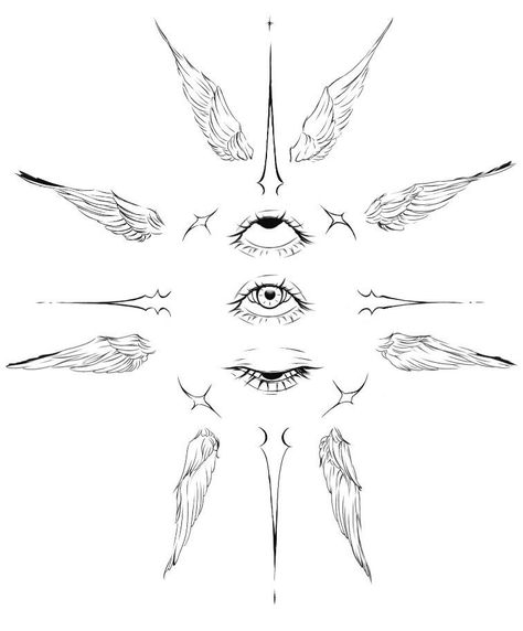 Eye Wings Tattoo, Eye Spine Tattoo, Angel Eyes Tattoo, Eye Back Tattoo, Eye With Wings Tattoo, Back Tattoos Wings, Eye Tattoo Sketch, Back Tattoo Wings, Eyes Tattoo Ideas