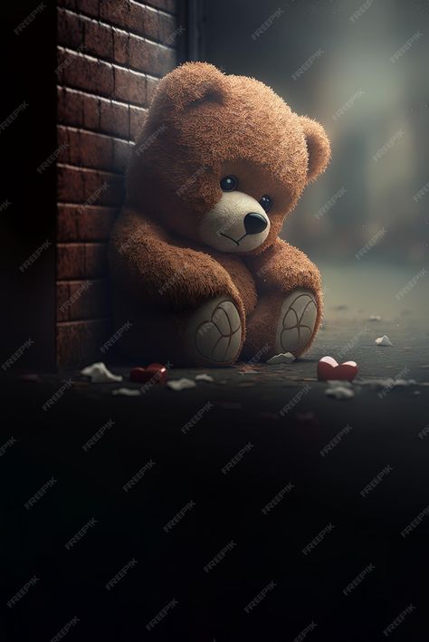 Lonely Photo Ideas, Teddy Bear Background, Telegram Chat Theme, Bear Background, Teddy Photos, Teddy Bear Drawing, Teddy Pictures, Realistic Cartoons, Teddy Bear Wallpaper