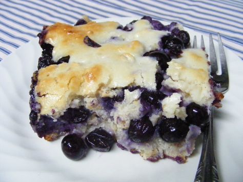 WONDERFULLY DELICIOUS!!! The cream cheese in the dumplings just sends the flavor over the moon!!! Everyone will want second helpings of this family favorite! My husband likes to have it warm with half n half poured over the top. If you would like to half the recipe, use a 9x9 baking dish. Blueberry Dumplings, Cobbler With Bisquick, Recipe Diaries, Blueberry Cobbler Recipes, Blueberry Coffee Cake, Bisquick Recipes, Blueberry Desserts, Blueberry Cobbler, Blueberry Pie