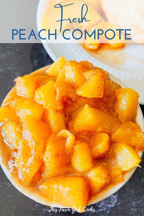 Peach Sauce Recipes, Peach Sauce For Waffles, Peach Waffle Topping, Peach Topping For Pancakes, Peach Compote Easy, No Churn Peach Ice Cream Recipes, Peaches And Cream Waffles, Homemade Peach Icecream, Peach Sauce