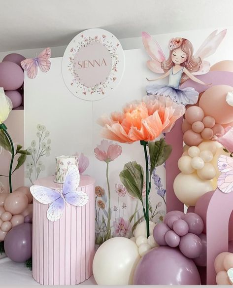 Fairy First Birthday Backdrop Ideas, Fairy Balloon Backdrop, Fairy Backdrop Birthday, Fairy Party Backdrop, Fairy First Birthday Balloon Garland, Fairy Birthday Backdrop, Fairy Bday Party Ideas, Fairy First Birthday Backdrop, Fairy Backdrop