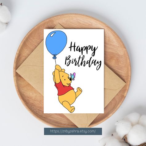 Winnie The Pooh Happy Birthday, Happy Birthday Winnie The Pooh, Winnie The Pooh Birthday Cards, Winnie The Pooh Birthday Card Ideas, Winnie The Pooh Birthday Card, Winnie The Pooh Birthday Drawing, Winnie The Pooh Card, Birthday Cards Winnie The Pooh, Diy Gift For Bff