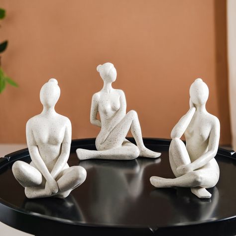 Inhale positivity, exhale creativity! 🧎🏻‍♀️🤍 Celebrate International Day of Yoga by turning your home into a peaceful retreat with our soothing decor pieces. 😍 Products featured: 1. Lotus Position Yoga Candle Stand 2. Yoga Lotus Position Figurine 3. Yoga Woman Statues Set Of 3 4. Kawaii Little Girl Yoga Showpiece Set Of 4 5. Yoga Skeleton Showpiece White Set Of 3 6. Piggy Miniature Decor Yoga Showpiece Set Of 6 7. Buddha Statue For Home 8. Buddha Peace Zen Showpiece #yogaday #international... Scandinavian Vase, Knot Sculpture, Nest Decor, International Day Of Yoga, Twist Yoga, Buddha Peace, Black Pillar Candles, Pillar Candle Stand, Scandinavian Vases