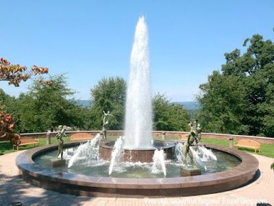 Reservoir Park in Harrisburg Pennsylvania - paved walking trails, water fountains, statues & monuments, beautiful skyline views of the city of Harrisburg and more! Fountain Roundabout, Park With Fountain, Fountain Plaza, Classic Landscape, Fountain Park, Fountain Ideas, Fountain City, Landscape Reference, Harrisburg Pennsylvania