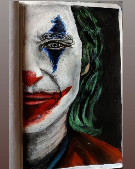 Joker Oil Pastel, Medusa Acrylic Painting, Joker Painting Acrylics, Marvel Art Canvas, Joker Painting Easy, Marvel Acrylic Painting, Joker Canvas Painting, The Joker Painting, Medusa Painting