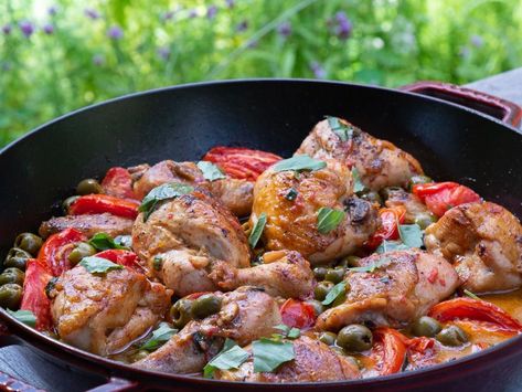 Michael Symon Recipes Food Network, Roasted Chicken Recipe, Paleo Cookbook, Michael Symon, Green Goddess Dressing, Dry Vermouth, Chicken Entrees, Tuscan Chicken, Gin Fizz