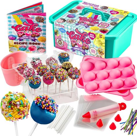 Baking Kits For Kids, Cake Pop Gift, Diy Cake Pop, Kids Baking Kit, Baking For Kids, Baking With Toddlers, Kids Baking Set, Cake Pop Holder, Diy Cake Pops