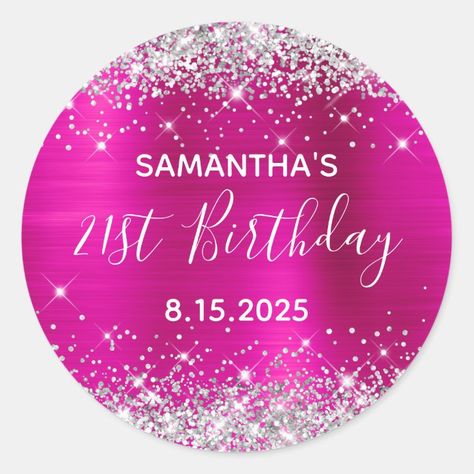 53 Birthday, Christmas Party Crafts, 59 Birthday, 21st Birthday Party, Kids Christmas Party, Pink Foil, Birthday Party Celebration, Birthday Party 21, Pink And Silver