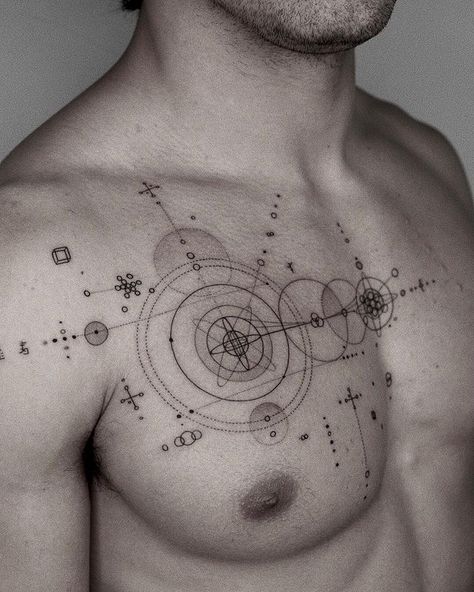 Quantum Physics Tattoo, Physics Tattoos, Quantum Field, December 13, Compass Tattoo, The Two, Sleeve Tattoos, Tattoos For Guys, Geometric Tattoo