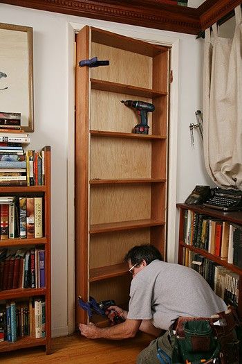 PDF Secret hidden bookcase door downloadable pdf plans DIY Free Plans Download 3 plywood | harrymiller3 Gömda Rum, Dold Dörr, Skjulte Rum, Hidden Bookcase, Hidden Door Bookcase, Bookshelf Door, Door Bookcase, Bookcase Door, Secret Room