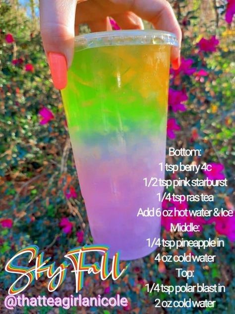 Flavored Tea Recipes, Flavored Water Drinks, Boba Tea Recipe, Energy Tea Recipes, Tea Recipes Diy, Fall Tea, Flavored Water Recipes, Herbalife Shake Recipes, Tea Drink Recipes