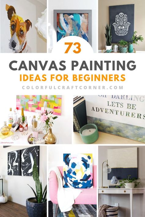 Gender Neutral Painting Ideas, Canvas Art Tutorial Step By Step, Blank Canvas Ideas Diy, Cool Things To Paint On Canvas Easy, First Time Painting Canvas Ideas, Paint At Home Ideas Canvases, Acrylic Painting Canvas Beginner, Large Canvas Painting Ideas Diy Art, Diy Art Paintings Easy Canvases