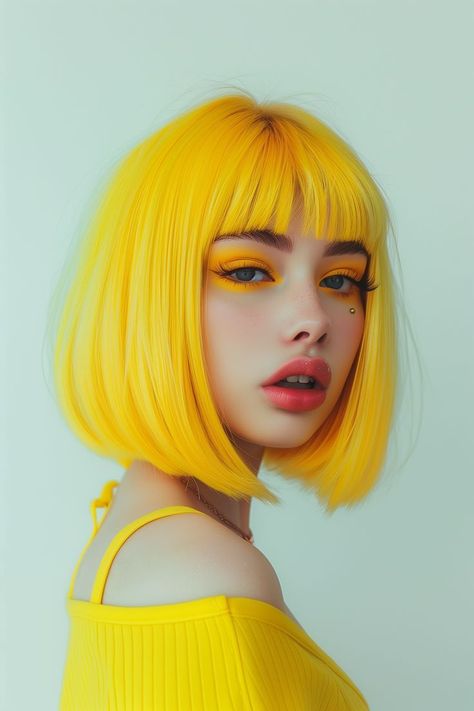 Portrait Reference Female Faces, Face Drawing Reference, Face Photography, Yellow Hair, Hair Reference, Shaved Hair, Portrait Inspiration, Interesting Faces, Hairstyles For Women