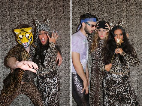 40 Wild Ideas for a Safari-Themed Party | Brit + Co Safari Gala, Adult Safari Party, Animal Costumes For Adults, Jungle Themed Party, Nye 2023, Safari Costume, Party Photobooth, Zoo Trip, Jungle Theme Birthday Party