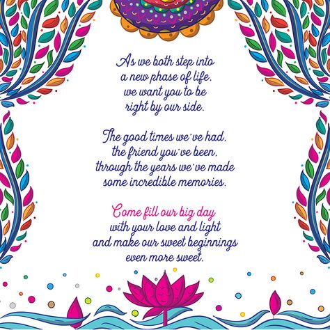 Quirky Indian Wedding Invitations - Alebrije, Mexican Art - Indian Wedding Invitation Suite Wedding Card Indian, Reception Invitation Wording, Wedding Reception Invitation Wording, Wedding Checklist Template, Wedding Invitation Quotes, Wedding Card Wordings, Wedding Card Quotes, Free Wedding Templates, Indian Wedding Invitation