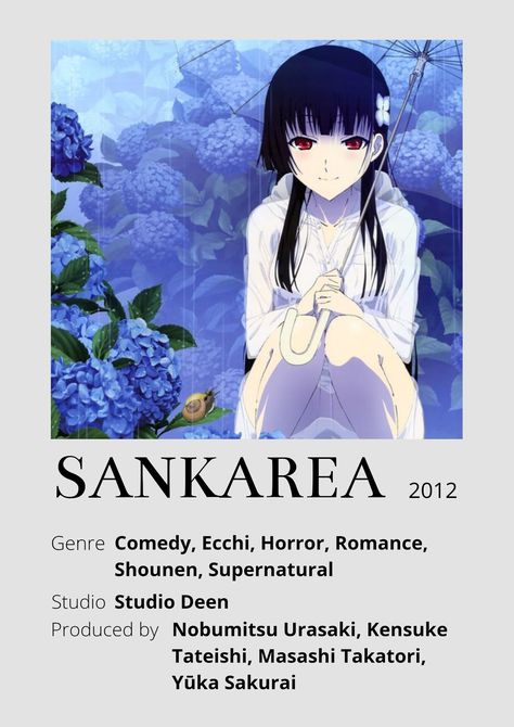 Sankarea Anime, Rikka And Yuuta, Anime Play, Anime Minimalist Poster, Komi Can't Communicate, Anime Suggestions, Poster Anime, Minimalist Posters, Anime Printables