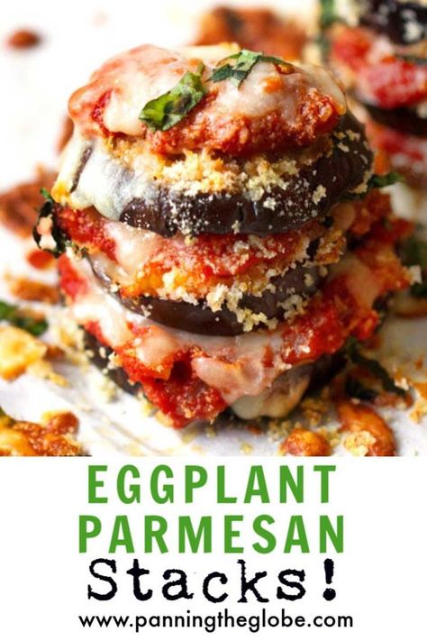 Eggplant Starters, Gluten Free Eggplant Parmesan, Eggplant Stacks, Italian Dinners, Healthy Eggplant, Eggplant Parmigiana, Eggplant Recipes Easy, Eggplant Parmesan Baked, Eggplant Recipes Parmesan