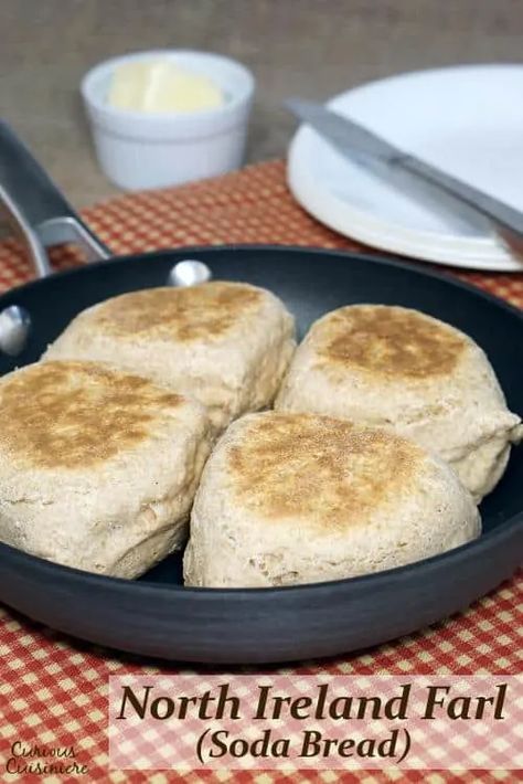 Farls Recipe, Soda Farls, Irish Desserts Traditional, Hearty Bread, Full Irish Breakfast, North Ireland, Irish Bread, Irish Desserts, Skillet Bread