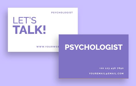 Modern Minimalist Let's Talk Psychology Therapy Business Card Psychology Cards Design, Therapy Business Cards, Psychology Business Card, Psychology Office, Therapy Business, Brand Colours, Business Card Design Creative, Calling Card, Brand Kit