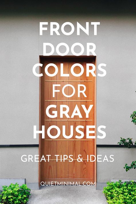 Dark Gray House With Colored Front Door, Best Front Door Color For Light Gray House, Front Door Ideas Grey House, Gray House With Colored Front Door, Dark Grey House With Colored Front Door, Front Door Color Ideas For Gray House, Front Door Color For Gray House White Trim, What Color Front Door With Gray House, Front Door For Gray House