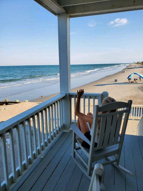 Wrap Around Porch Coastal, Beachside Cottage, Coastal Granddaughter Style, Coastal Granddaughter Outfits, House On The Beach, Costal Granddaughter, Beach House Aesthetic, East Coast Summer, Dream Beach House