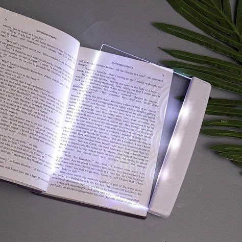 This book light adopts a new lighting structure design, which is a panel/ board/ plate, and its entire clear transparent panel will light up when turn it on, being able to provide clear and warm light in the reading position that it covers Bed At Night, Light Writing, Led Reading Light, Book Light, Old Lamps, Light Panel, Light Eyes, Mood Light, Reading In Bed