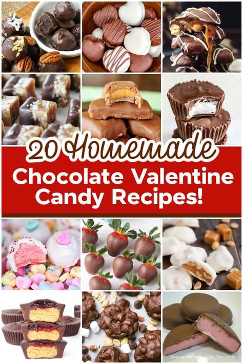 Homemade Valentines Candy, Valentines Day Chocolate Ideas Gifts, Homemade Caramel Candy, Valentines Party Food, 1950s Food, Valentines Chocolate, Chocolate Valentine, Candy Valentines, Valentine's Day Chocolate