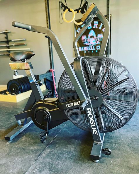 Rogue Echo Bike. Gym equipment, fitness. Echo Bike Workout, Rogue Fitness, Basement Gym, Bike Training, 30 Minute Workout, 20 Minute Workout, Garage Gym, High Intensity Interval Training, Biking Workout