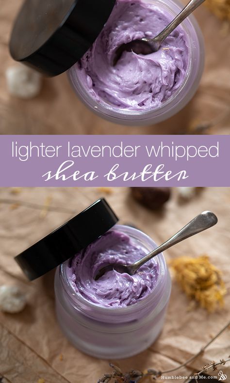 Diy Lavender Body Butter, Humblebee & Me, Lavender Body Butter Recipe, Coffee Body Butter, Shea Butter Lotion Recipe, Shea Butter Body Scrub, Cosmetic Formulation, Diy Body Butter Recipes, Whipped Shea Body Butter