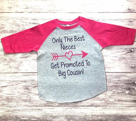 Promoted To Big Cousin, Big Cousin Shirt, Aunt Life, Pregnancy Information, Pumping Moms, Announcement Ideas, New Baby Announcements, Baby Sleep Problems, Baby Announcements