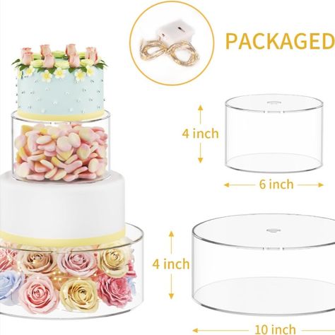 Cake Riser, Acrylic Cake Stand, Acrylic Cake Stands, Cake Base, Display Risers, Wedding Party Decor, Round Cake, Cake Box, Round Cakes