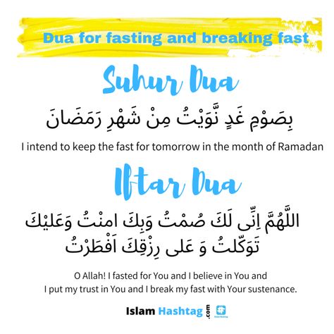 Suhur And Iftar Dua, Dua For Closing Fast, Dua For Opening Fast, Iftar Poster, Dua For Fasting, Suhoor Dua, Fasting Dua, Dua For Breaking Fast, Ramadan Dua