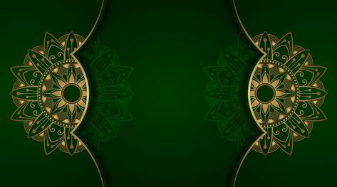 green and gold, luxury mandala background Fire Font, Mandala Background, Gold Mandala, Mandala Designs, Gold Luxury, Wedding Frames, Mandala Design, Green And Gold, Vector Art