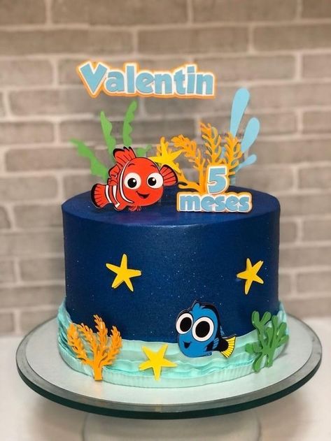 Batman Birthday Cakes, Nemo Cake, Nemo Birthday, Sea Cakes, Baby First Foods, 1st Birthday Cakes, Mini Cakes Birthday, Spiderman Cake, Baby Birthday Cakes