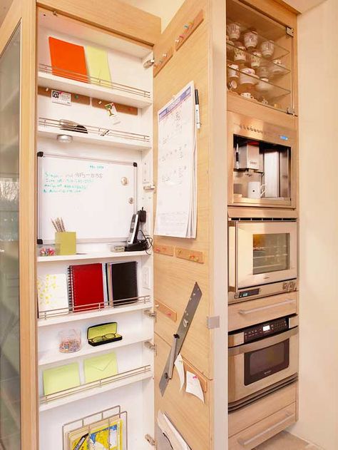 Organization Station Command Center Kitchen, Family Command Center, Organization Station, Command Center, Kitchen Cabinet Organization, Kitchen Cabinet Storage, Trendy Kitchen, Cabinet Door, Cabinet Doors