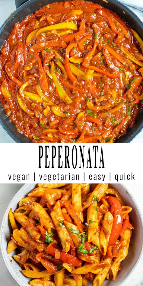 Vegan Vegetarian Dinner, Vegan Tomatoes Recipes, Tomatoes Bell Peppers, Peppers And Onions Recipes Vegan, Best Dinner Recipes Vegetarian, Amazing Italian Recipes, Pasta And Bell Pepper Recipes, Pasta Veggie Sauce, Pepper Tomato Recipes