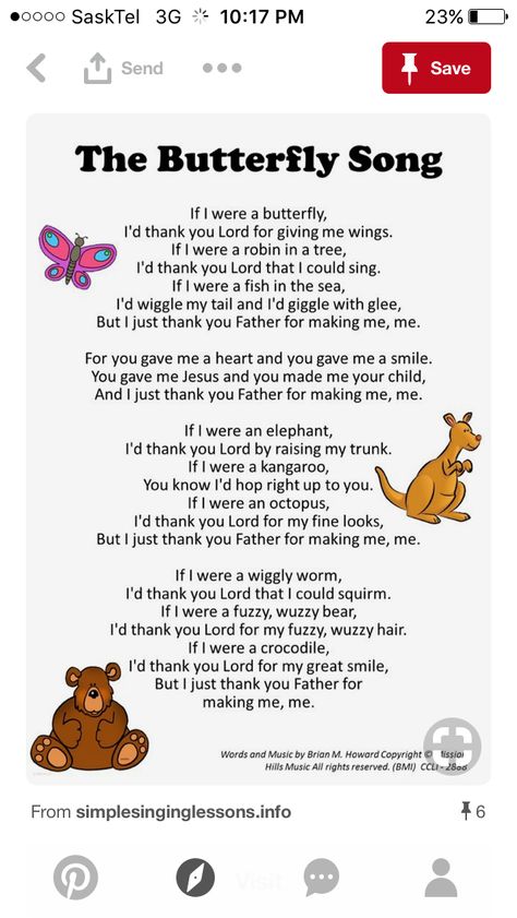 Bible School Songs, Youth Devotions, Butterfly Song, Bible Songs For Kids, Sunday School Songs, Butterfly Songs, Nursery Rhymes Lyrics, Bible Crafts Sunday School, Hymn Sheet Music