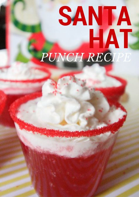 Mix up a fun holiday punch using Dasani Sparkling Water. Nothing better than a little bit of Santa Hat Punch to make your party merry and bright. @dasaniwater #ad #SparklingHolidays Santa Punch, Holiday Punch Recipe, Christmas Party Drinks, Christmas Punch Recipes, Holiday Punch, Christmas Punch, Punch Recipe, Festive Drinks, Christmas Party Food