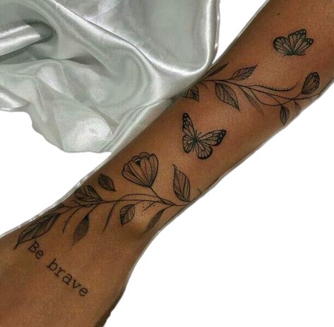 Feminine Arm Sleeve, Hand Tattoos For Black Women, Baddie Tats, Tattoos For Black Women, Basic Tattoos, Feminine Tattoo Sleeves, Girl Arm Tattoos, Hand And Finger Tattoos, Small Pretty Tattoos