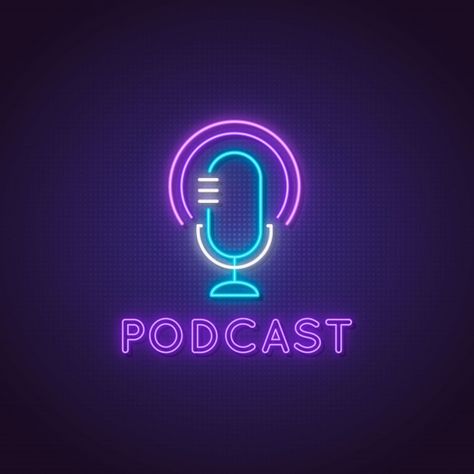 Podcast Neon Sign, Podcast Wallpapers, Podcast Logo Aesthetic, Podcast Aesthetic Logo, Podcast Logo Ideas, Podcast Studio Design, Podcast Background, Podcast Logos, Podcast Design