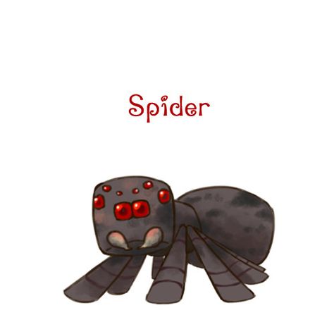 Minecraft Spider Fanart, Minecraft Spider, Minecraft Fanart, Minecraft Comics, Monster School, Amazing Minecraft, Terraria, Minecraft Art, Undertale Art