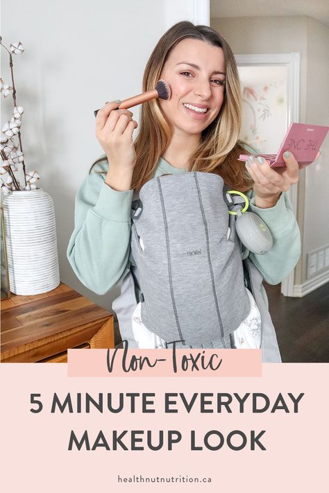 Quick & easy 5 minute everyday makeup look with all natural products! This is my go-to makeup look to help me feel a little more put together and ready to take on the day! Everyday Mom Makeup, Every Day Makeup Natural Simple, 5 Minute Makeup Routine Natural, Easy Everyday Makeup, Mom Makeup, Fast Makeup, All Natural Products, Simple Everyday Makeup, 5 Minute Makeup