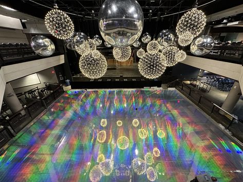 Holographic vinyl dance floor Dance Floor Diy, Futuristic Party, Dance Floor Vinyl, Floor Vinyl, Modular Tile, Event Stage, Floor Ideas, Holographic Vinyl, Disco Dance