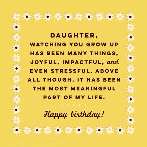 100 Birthday Wishes for Daughters - Find the perfect birthday wish Meaningful Birthday Quotes, Great Birthday Wishes, Happy Birthday Quotes For Daughter, Birthday Message For Daughter, Beautiful Birthday Wishes, Wishes For Daughter, Birthday Wishes For Daughter, Birthday Quotes For Daughter, Happy Birthday Wishes Quotes