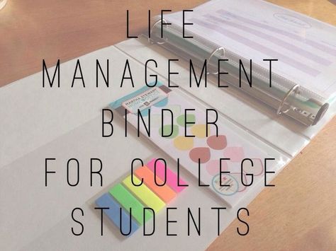 Real talk for a moment: college is hard. It is nothing like high school and it's hard. College with ADHD is a whole new leve... Life Management Binder, Back To University, College Survival, College Readiness, College Organization, Life Binder, College Planning, Life Management, Binder Organization