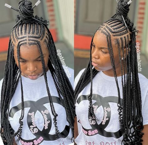 Braided Hairstyles For 11yrs, Children Hairstyles Black Braids, Hairstyles For Ten Year Olds Black, Christmas Hair Styles For Black Kids, Pre Teen Braided Hairstyles Black, Braids For Preteens Black, Teenage Hairstyles Black Girls Teenagers, Pre Teen Hairstyles Black, Fake Hair Braids